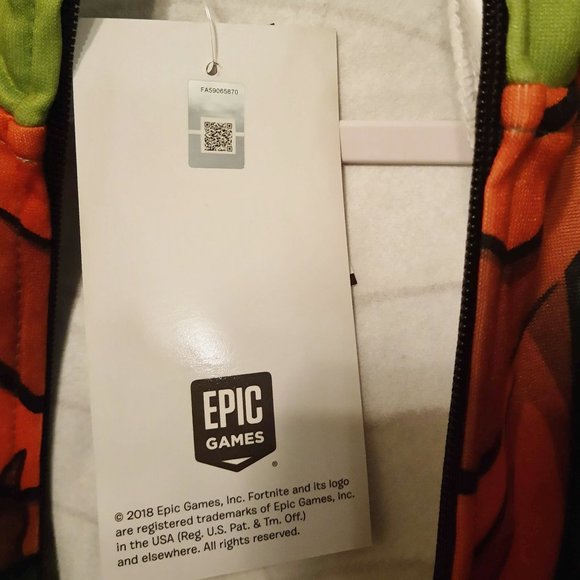 Fortnite REX Zip-Up Sweatshirt Jacket Epic Games Hoodie T-Rex Dinosaur M NEW - Picture 16 of 16